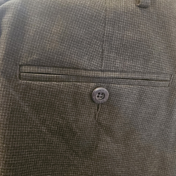 Blue Kenneth Cole Reaction Men's Grid Dress Pants - Picture 10 of 11